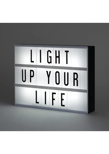 A4 Light Box LED Işıklı Yazı Panosu 30 x 22 cm 96 Harfli Dekoratif Işıklı Mesaj Panosu fiyatları