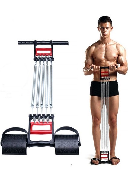 El, ayak, göğüs yayı, çelik yay, 5 kademeli ayarlanabilir spor aleti, dayanıklı, siyah fiyatları