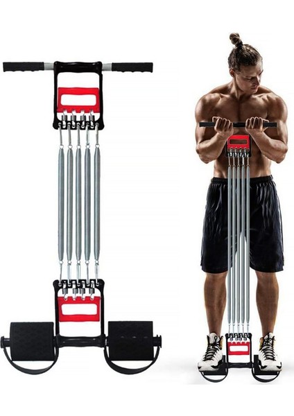 El, ayak, göğüs yayı, çelik yay, 5 kademeli ayarlanabilir spor aleti, dayanıklı, siyah modelleri