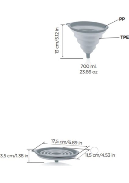 Qlux Ideas 4'lü Katlanabilir Süzgeç Seti Gri modelleri