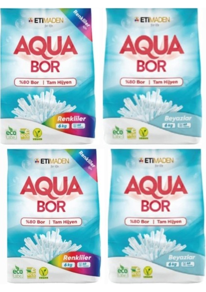 Aquabor Renki ve Beyazlar Için 6*4 24 kg 160 Yıkama