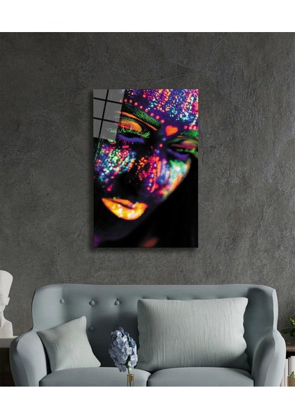 Kadınlar Neon Makyaj Neon Işıklar Cam Tablo fiyatları