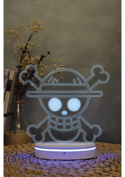 Mugiwara Bayrak , One Piece 3 Boyutlu Dekoratif Gece Lambası 3d fiyatları