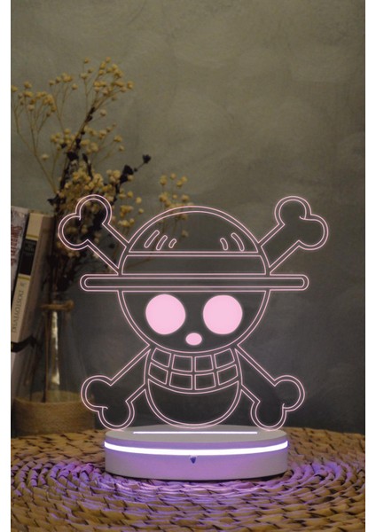 Mugiwara Bayrak , One Piece 3 Boyutlu Dekoratif Gece Lambası 3d modelleri