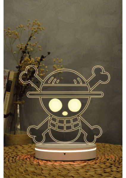 Mugiwara Bayrak , One Piece 3 Boyutlu Dekoratif Gece Lambası 3d fırsatları
