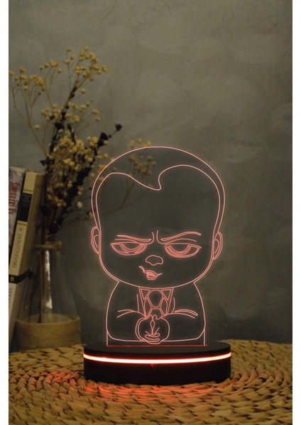 Patron Bebek - 3 Boyutlu 16 Renk Dekoratif Gece Lambası 3d fiyatları