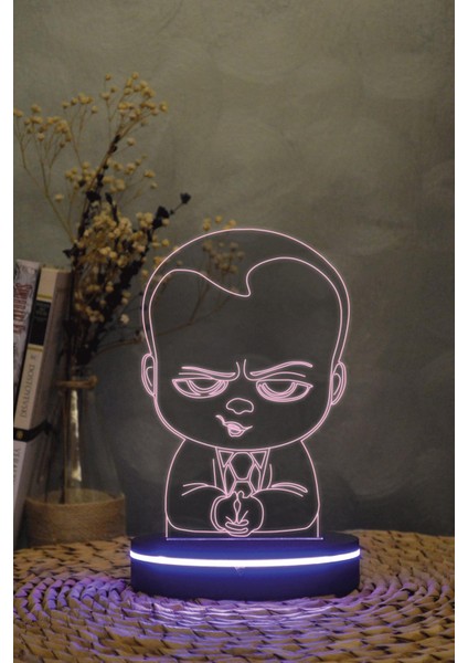 Patron Bebek - 3 Boyutlu 16 Renk Dekoratif Gece Lambası 3d modelleri