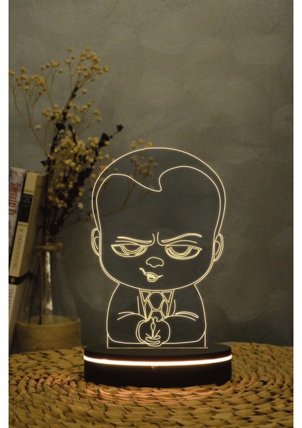 Patron Bebek - 3 Boyutlu 16 Renk Dekoratif Gece Lambası 3d fırsatları