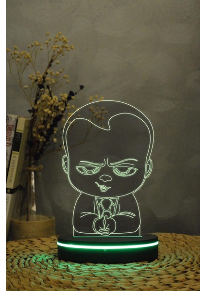 Patron Bebek - 3 Boyutlu 16 Renk Dekoratif Gece Lambası 3d indirimleri