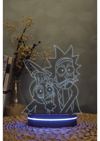 Rick And Morty - 3 Boyutlu 16 Renk Dekoratif Gece Lambası 3d