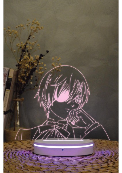 Ciel Phantomhive , Kuroshitsuji- 3 Boyutlu Dekoratif Gece Lambası 3d