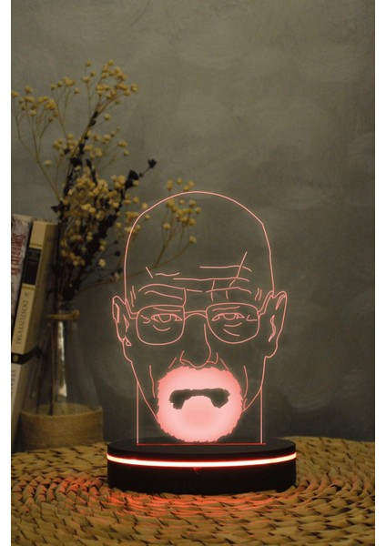Walter White , Breaking Bad - 3 Boyutlu Dekoratif Gece Lambası 3d