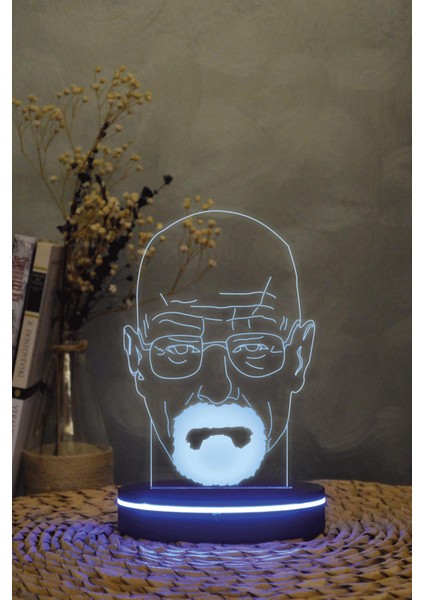 Walter White , Breaking Bad - 3 Boyutlu Dekoratif Gece Lambası 3d