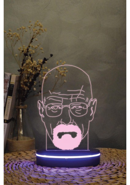 Walter White , Breaking Bad - 3 Boyutlu Dekoratif Gece Lambası 3d