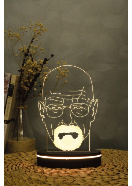 Walter White , Breaking Bad - 3 Boyutlu Dekoratif Gece Lambası 3d