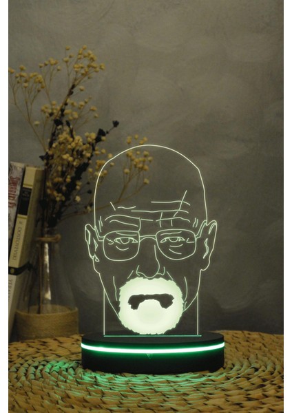 Walter White , Breaking Bad - 3 Boyutlu Dekoratif Gece Lambası 3d