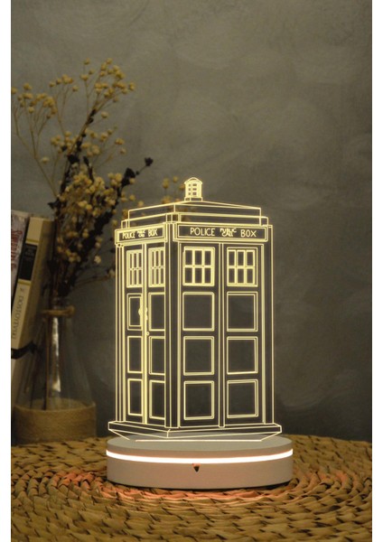 Tardis , Doctor Who 3 Boyutlu Dekoratif Gece Lambası 3d