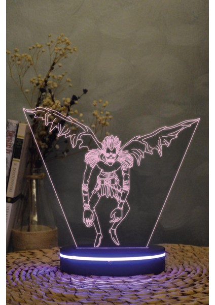 Ryuk , Death Note - 3 Boyutlu 16 Renk Dekoratif Gece Lambası 3d