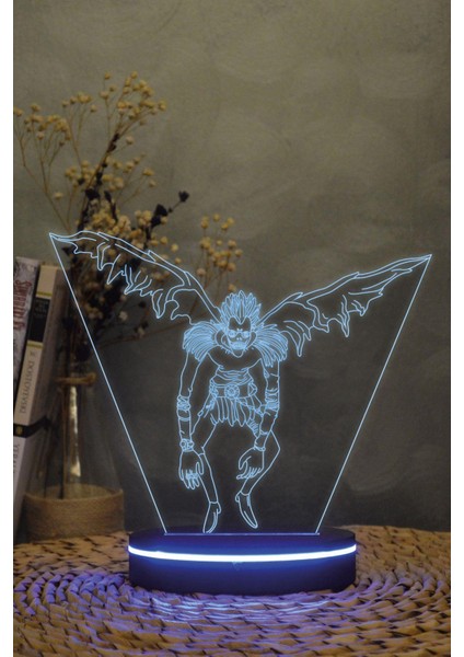 Ryuk , Death Note - 3 Boyutlu 16 Renk Dekoratif Gece Lambası 3d