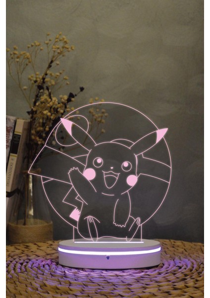 Pikachu , Pokemon - 3 Boyutlu 16 Renk Dekoratif Gece Lambası 3d fırsatları