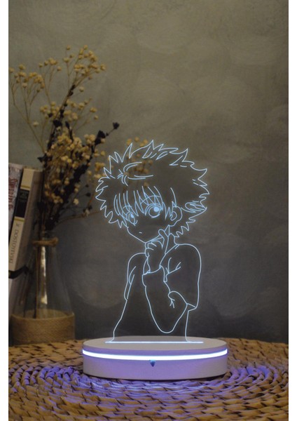 Killua , Hunter X Hunter 3 Boyutlu Dekoratif Gece Lambası 3d