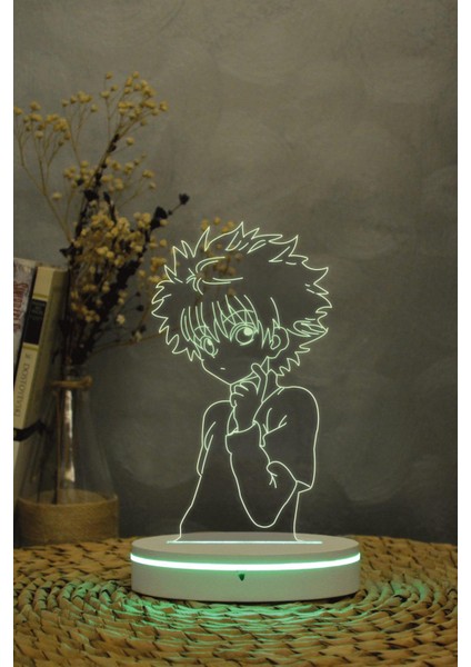 Killua , Hunter X Hunter 3 Boyutlu Dekoratif Gece Lambası 3d indirimleri