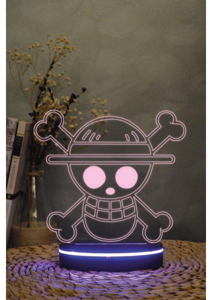 Mugiwara Bayrak , One Piece 3 Boyutlu Dekoratif Gece Lambası 3d modelleri