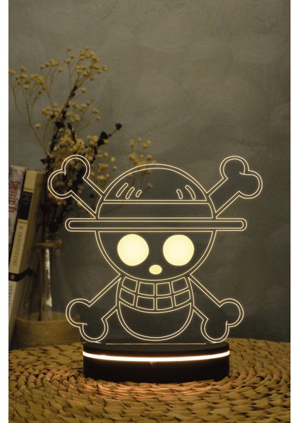 Mugiwara Bayrak , One Piece 3 Boyutlu Dekoratif Gece Lambası 3d fırsatları