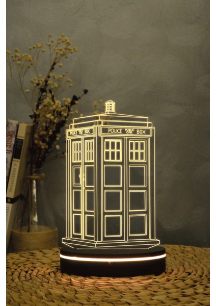 Tardis , Doctor Who 3 Boyutlu Dekoratif Gece Lambası 3d
