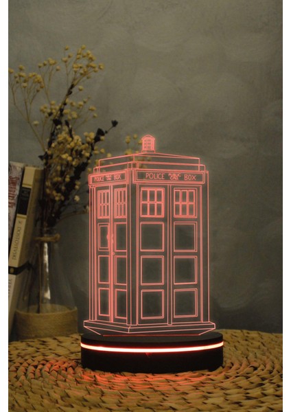 Tardis , Doctor Who 3 Boyutlu Dekoratif Gece Lambası 3d