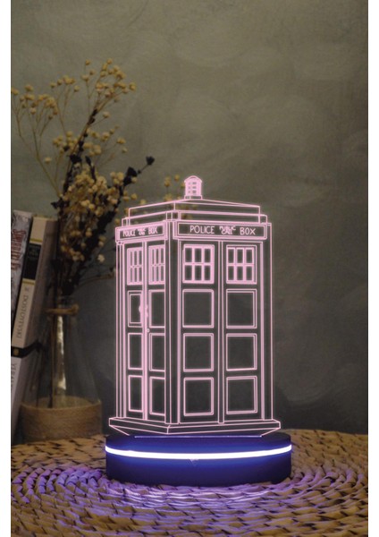 Tardis , Doctor Who 3 Boyutlu Dekoratif Gece Lambası 3d