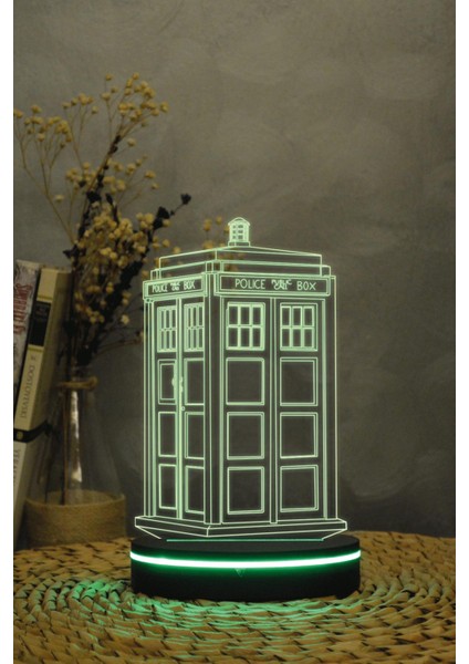 Tardis , Doctor Who 3 Boyutlu Dekoratif Gece Lambası 3d