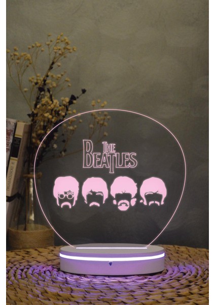 Beatles - 3 Boyutlu Dekoratif Gece Lambası 3d modelleri