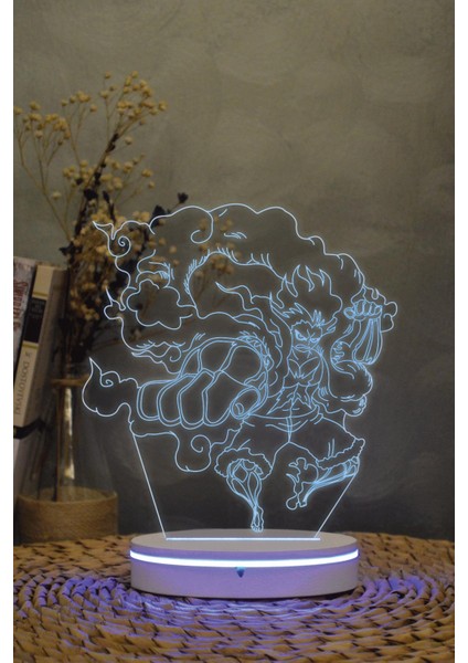 Luffy Gear 4 Snake Man One Piece 3 Boyutlu 16 Renk Dekoratif Gece Lambası 3d fiyatları