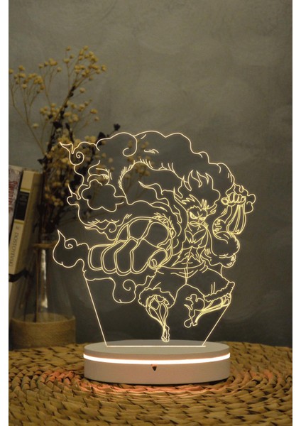 Luffy Gear 4 Snake Man One Piece 3 Boyutlu 16 Renk Dekoratif Gece Lambası 3d fırsatları