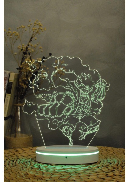 Luffy Gear 4 Snake Man One Piece 3 Boyutlu 16 Renk Dekoratif Gece Lambası 3d indirimleri