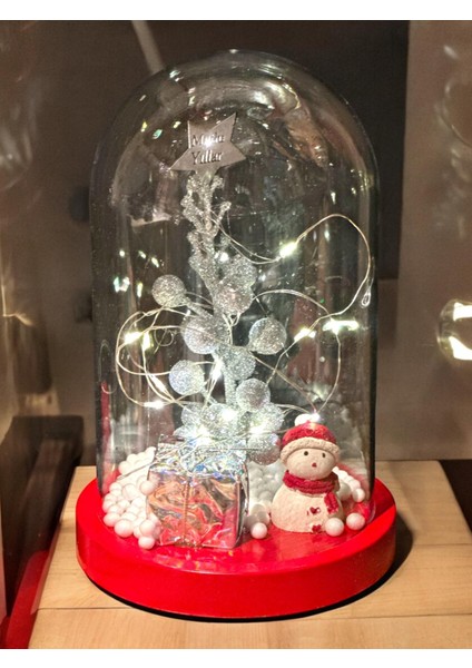 Kardan Adam Noel Temalı Yılbaşı Ağaçlı Süslü Peri LED Işıklı Fanus indirimleri