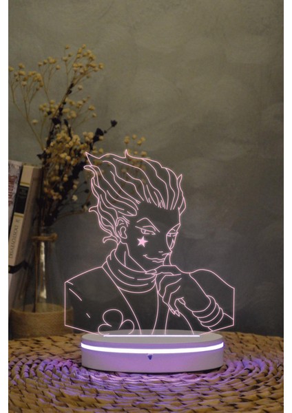 Hisoka , Hunter X Hunter - 3 Boyutlu 16 Renk Dekoratif Gece Lambası 3d modelleri