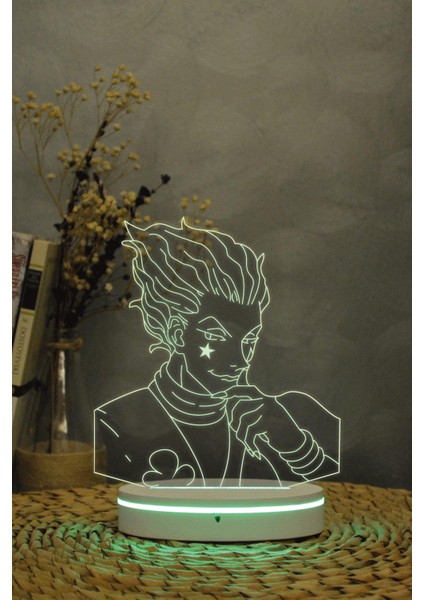 Hisoka , Hunter X Hunter - 3 Boyutlu 16 Renk Dekoratif Gece Lambası 3d indirimleri