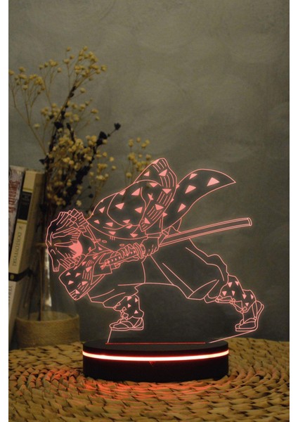 Zenitsu , Demon Slayer - 3 Boyutlu 16 Renk Dekoratif Gece Lambası 3d fiyatları