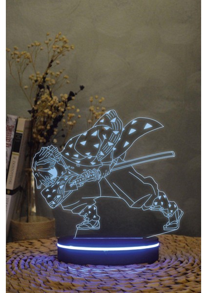 Zenitsu , Demon Slayer - 3 Boyutlu 16 Renk Dekoratif Gece Lambası 3d modelleri