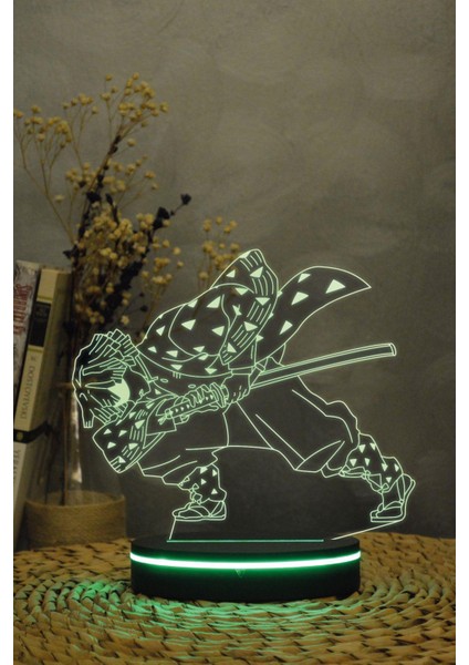 Zenitsu , Demon Slayer - 3 Boyutlu 16 Renk Dekoratif Gece Lambası 3d indirimleri