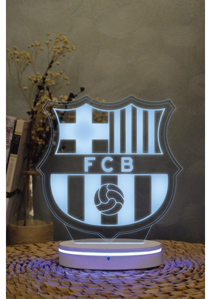 Fcb Barcelona - 3 Boyutlu Dekoratif Gece Lambası 3d