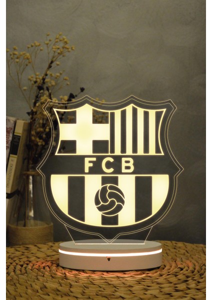 Fcb Barcelona - 3 Boyutlu Dekoratif Gece Lambası 3d