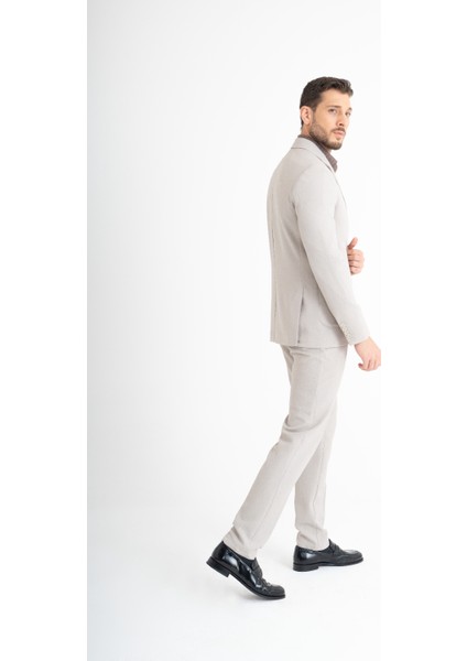 Slim Fit Takım Elbise - Bej-Kahverengi modelleri