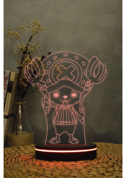 Tony Tony Chopper One Piece - 3 Boyutlu 16 Renk Dekoratif Gece Lambası 3d