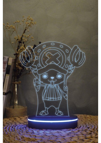 Tony Tony Chopper One Piece - 3 Boyutlu 16 Renk Dekoratif Gece Lambası 3d