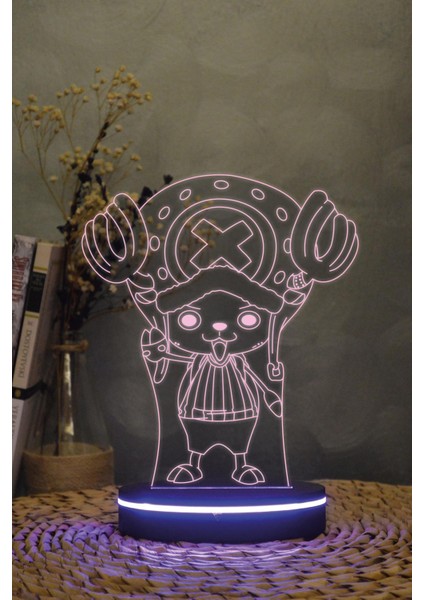 Tony Tony Chopper One Piece - 3 Boyutlu 16 Renk Dekoratif Gece Lambası 3d