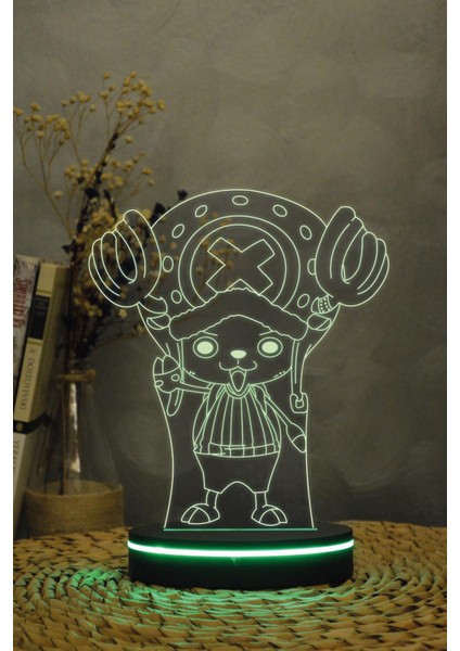 Tony Tony Chopper One Piece - 3 Boyutlu 16 Renk Dekoratif Gece Lambası 3d