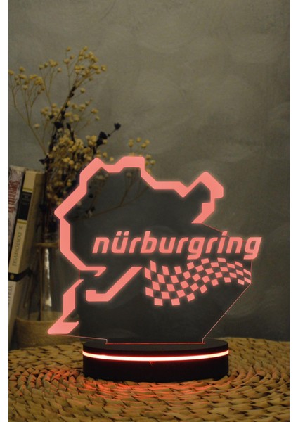 Nürburgring - 3 Boyutlu 16 Renk Dekoratif Gece Lambası 3d